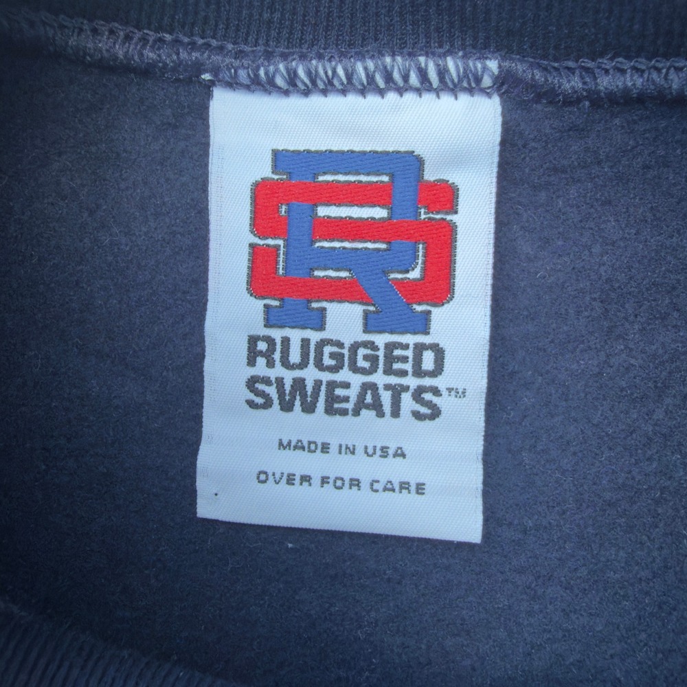 Vintage Rugged Sweats Mens Navy Blue Crewneck Sweatshirt Large Made in USA - Picture 2 of 5